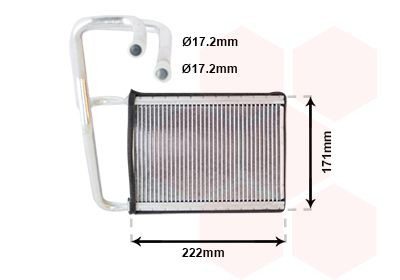 83006076 VAN Wezel Radiador de forno (de aquecedor)